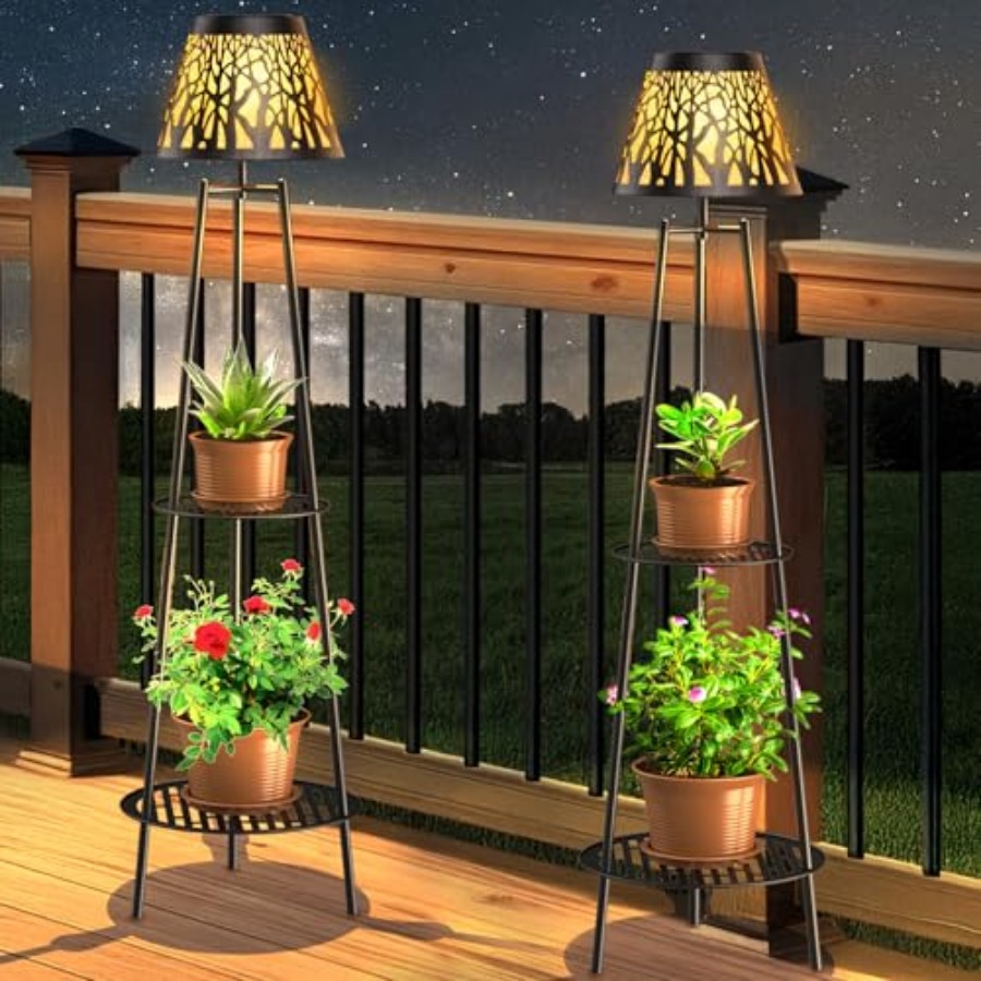 Decor Lighting Pack - 2 Pack Outdoor Solar Floor Lamp
