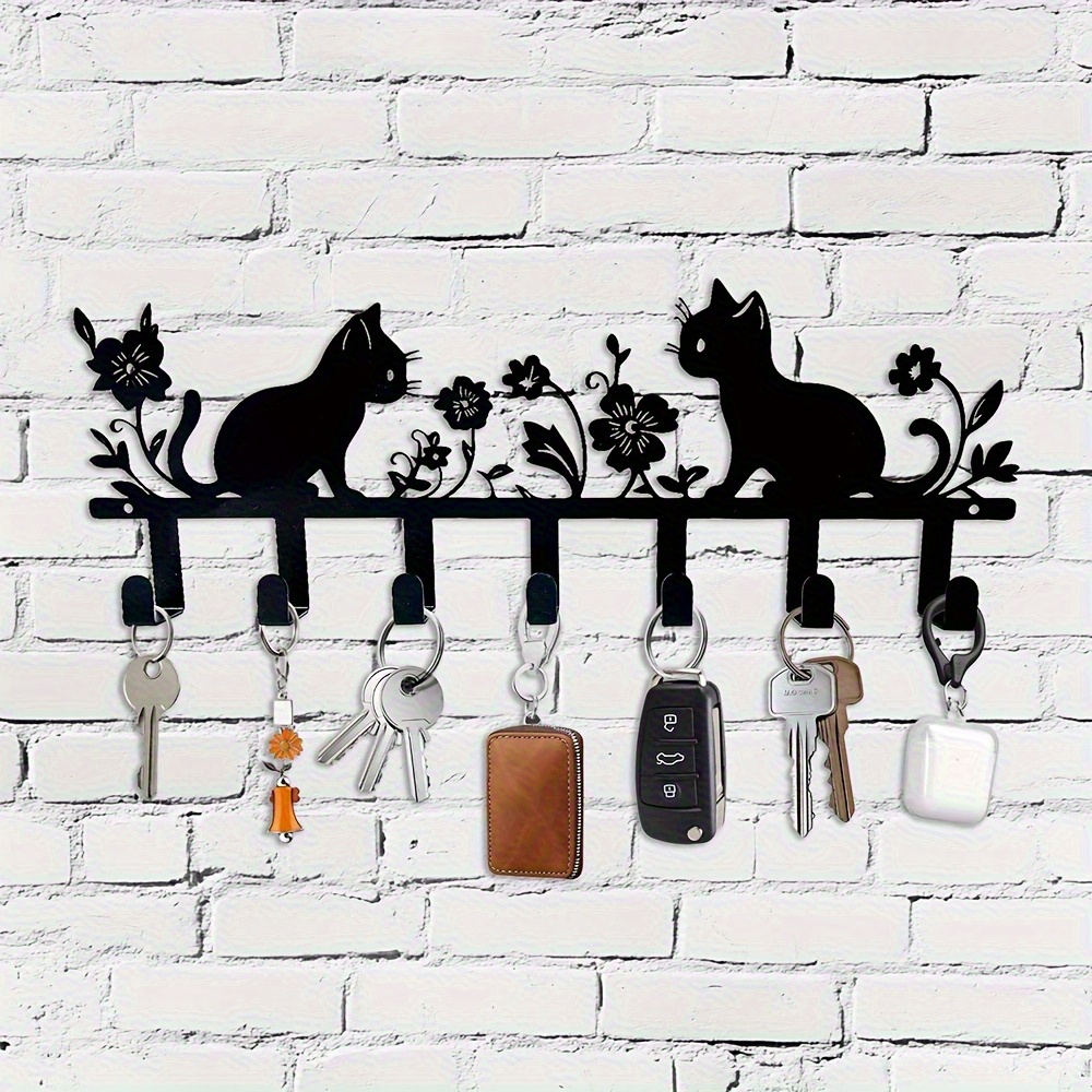 Lighting Metal Wall Decor - CIFBUY Metal Wall Hook Cat Flower