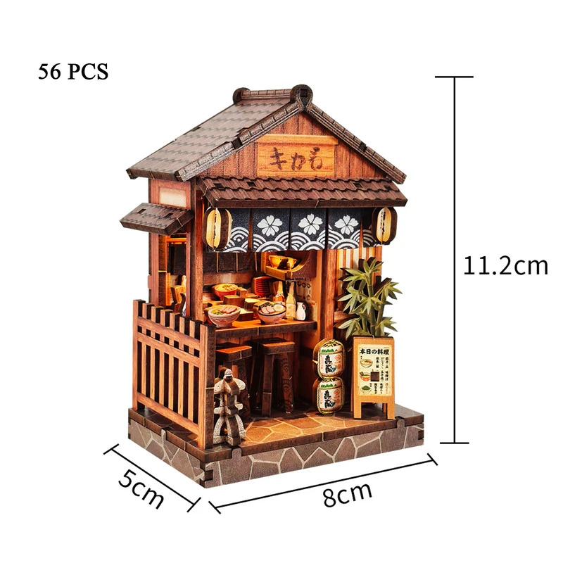 2027 DIY Wooden Mini Casa Japa - Japanese Lighting Decor recension och pris