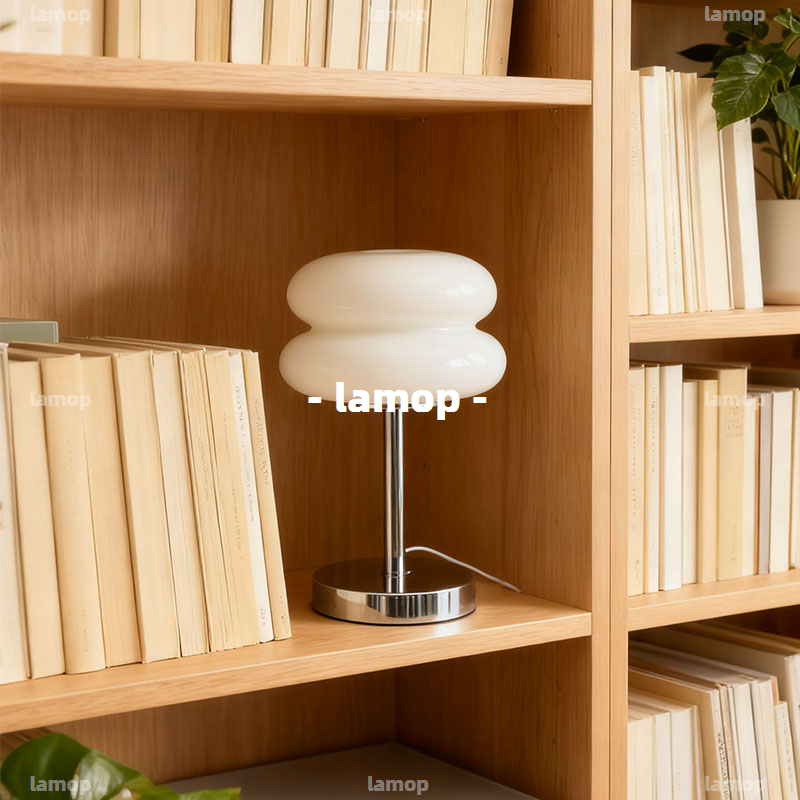 Bauhaus Cream‑Globe Table Lamp - Room Lighting Bedroom Decor recension och pris