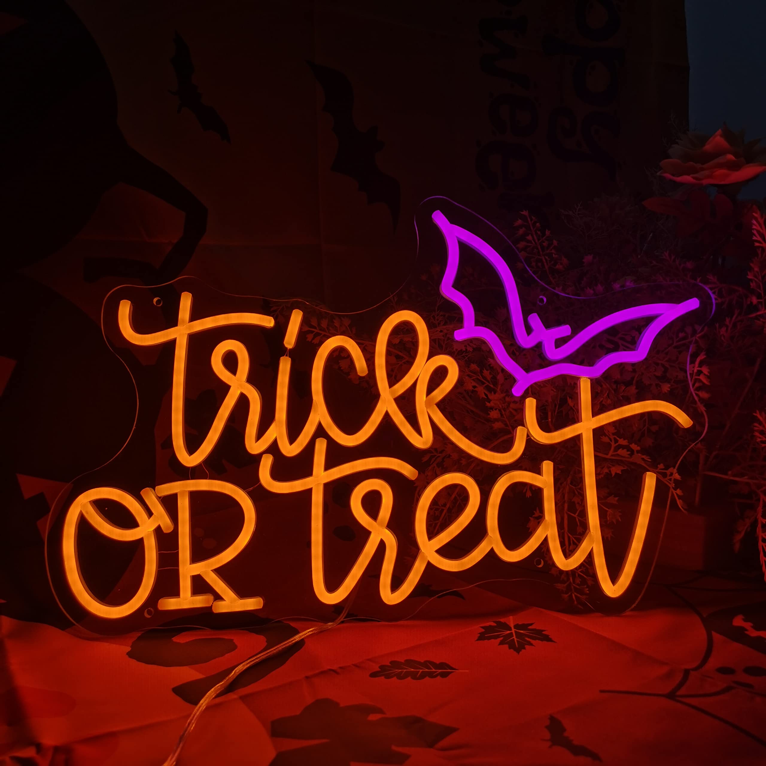 Trick or Treat Neon Sign Light - Home Decor Lighting Tricks recension och pris