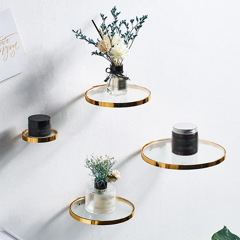 Round Wall Hanging Iron & Glas - Lighting Metal Wall Decor recension och pris