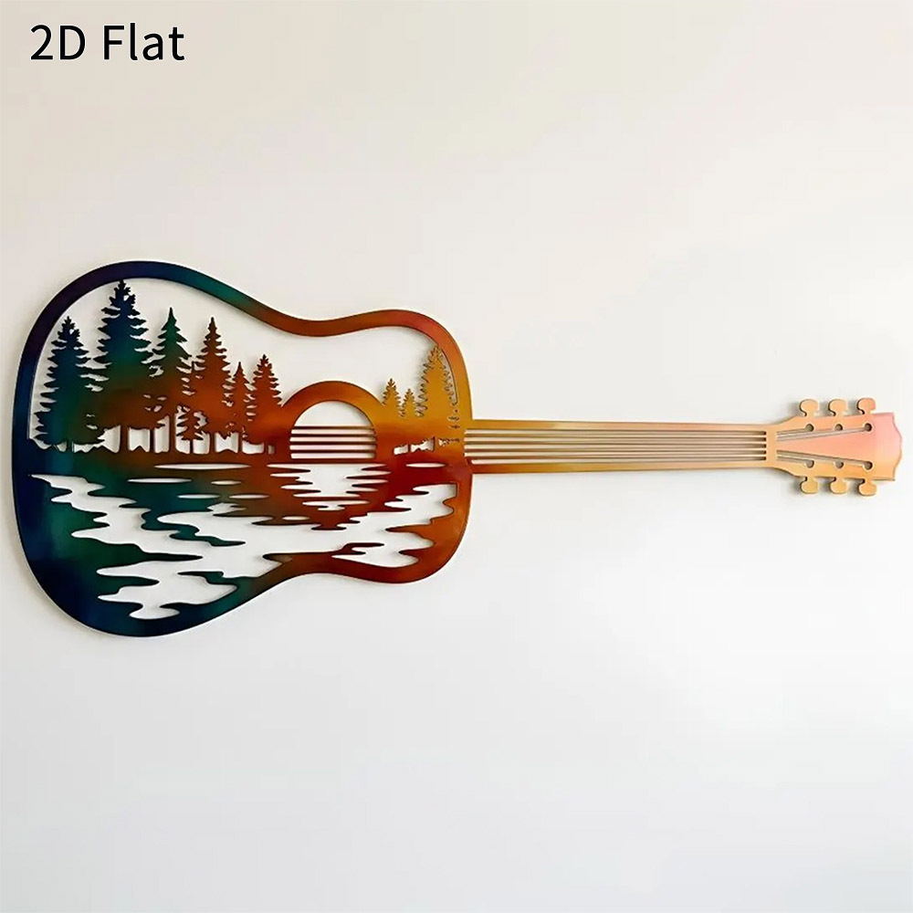 CIFBUY Iron Wall Art Guitar Su - Lighting Metal Wall Decor recension och pris