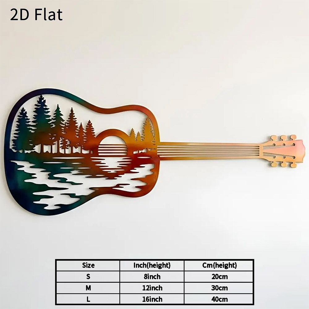 CIFBUY Iron Wall Art Guitar Su - Lighting Metal Wall Decor recension och pris