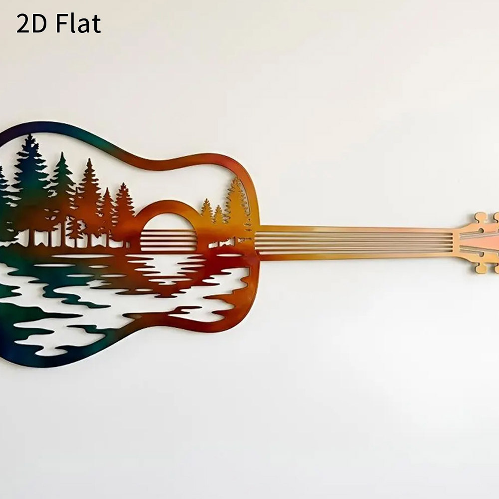 CIFBUY Iron Wall Art Guitar Su - Lighting Metal Wall Decor recension och pris