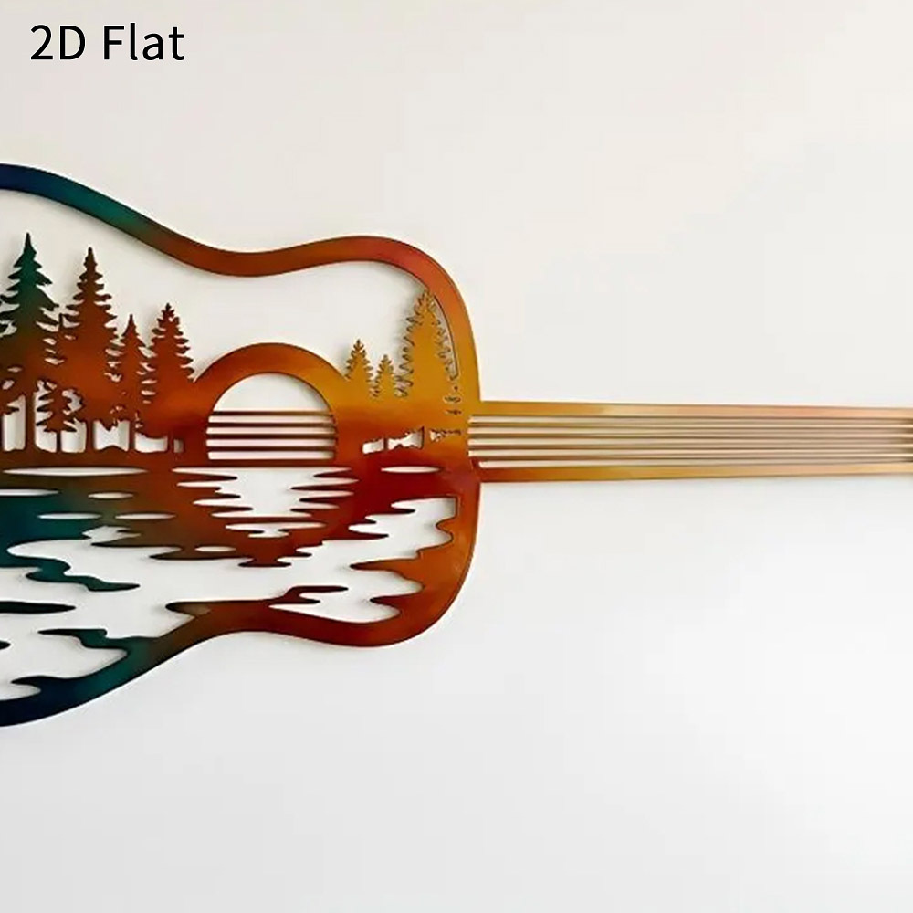 CIFBUY Iron Wall Art Guitar Su - Lighting Metal Wall Decor recension och pris