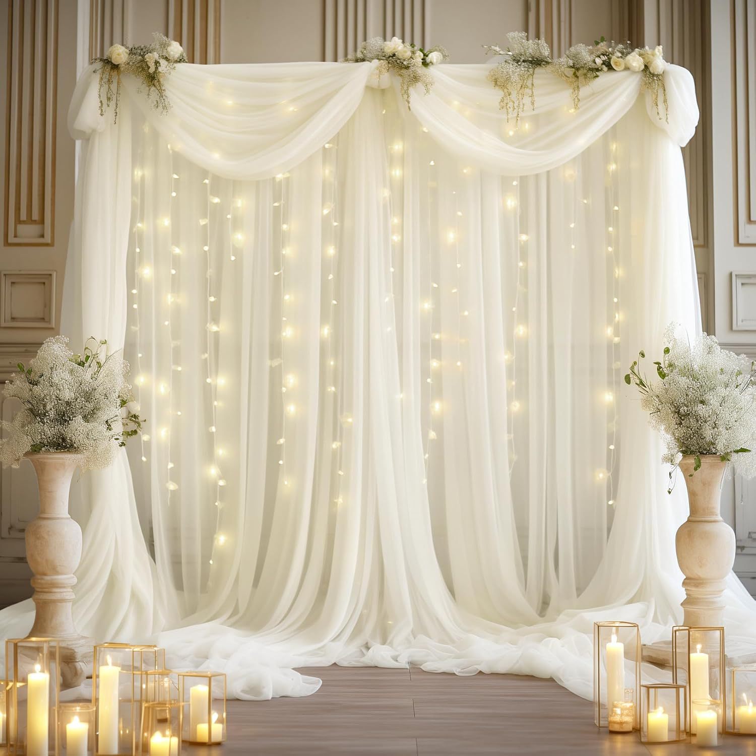 1 Pack Wedding Tulle Backdrop  - Decor Lighting Pack recension och pris